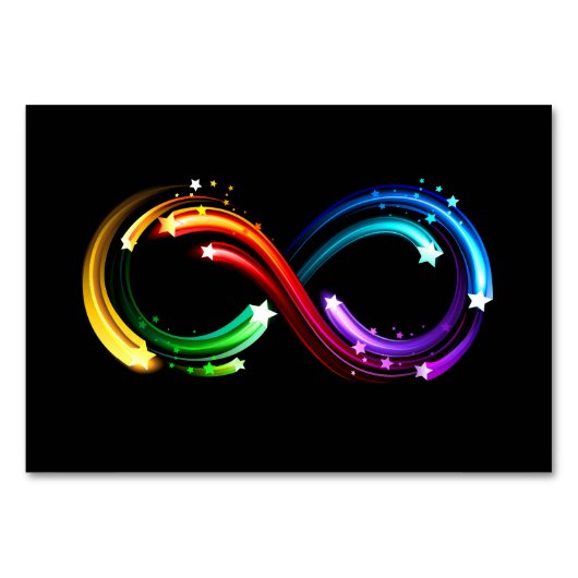 Numéro De Table Symbole de l'infini des comètes arc-en-ciel (Devant)