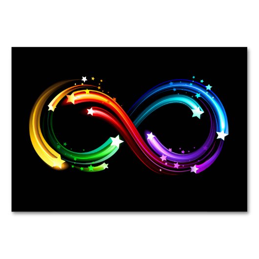 Numéro De Table Symbole de l'infini des comètes arc-en-ciel (Devant)