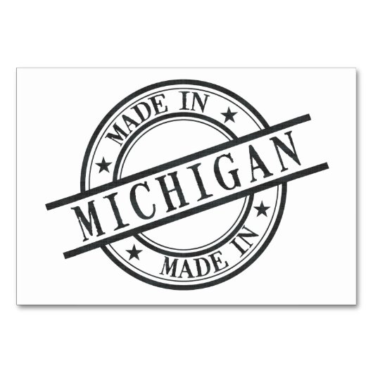 Numéro De Table Symbole de logo Fabriqué dans le Michigan Style Ti (Devant)