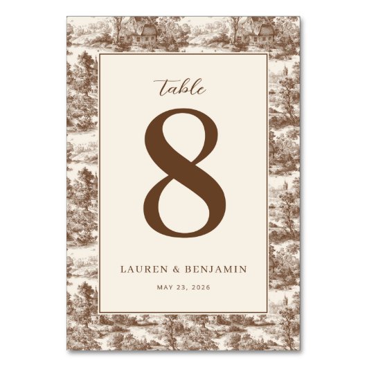 Numéro De Table Symbole d'infini sépia élégant (Par défaut)