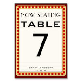 Numéro De Table Symbole du cinéma rétro Mariage rouge (Par défaut)