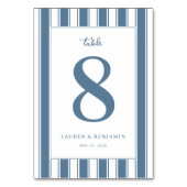 Numéro De Table Symbole élégant bleu de l'infini (Dos)