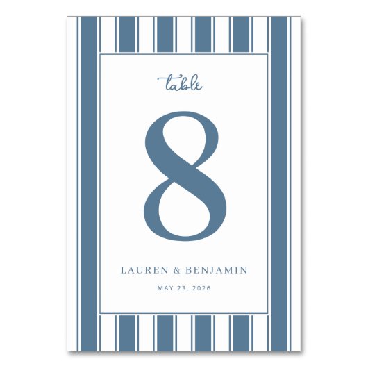 Numéro De Table Symbole élégant bleu de l'infini (Par défaut)