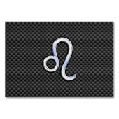 Numéro De Table Symbole Zodiaque Leo d'argent sur l'impression de (Devant)