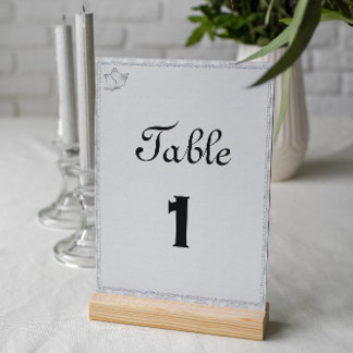 Numéro De Table Symphonie de cloches d'argent Réception de mariage