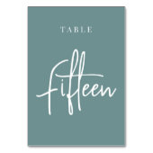 Numéro De Table Table à main Turquoise Dusty FIFTEEN (Par défaut)