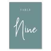 Numéro De Table Table à main Turquoise Dusty NINE (Par défaut)