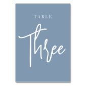 Numéro De Table Table à script bleu foncé TROIS (Par défaut)