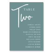 Numéro De Table Table à script manuel DEUX + Noms des invités (Par défaut)