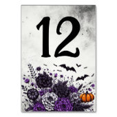 Numéro De Table Table Chauves-souris et Fleurs Numéro 12 (Dos)