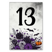 Numéro De Table Table Chauves-souris et Fleurs Numéro 13 (Dos)