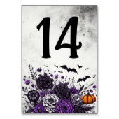 Numéro De Table Table Chauves-souris et Fleurs Numéro 14 (Dos)