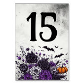 Numéro De Table Table Chauves-souris et Fleurs Numéro 15 (Dos)