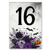 Numéro De Table Table Chauves-souris et Fleurs Numéro 16 (Dos)