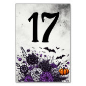 Numéro De Table Table Chauves-souris et Fleurs Numéro 17 (Dos)