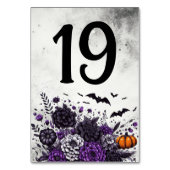 Numéro De Table Table Chauves-souris et Fleurs Numéro 19 (Dos)