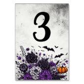 Numéro De Table Table Chauves-souris et Fleurs Numéro 3 (Dos)