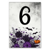 Numéro De Table Table Chauves-souris et Fleurs Numéro 6 (Dos)