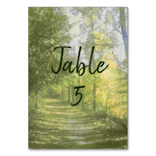 Numéro De Table Table Chemin en bois (Dos)