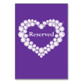 Numéro De Table Table coeur en losange violet mariage réservée (Par défaut)