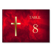 Numéro De Table Table Croix-Rouge (Dos)