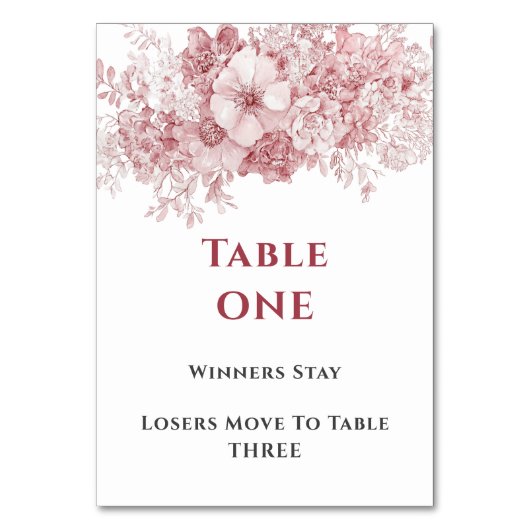 Numéro De Table Table de Bunco Floral Élégant Un (Par défaut)