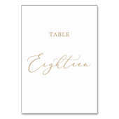 Numéro De Table Table de calligraphie Or Delicate Dix-huit (Par défaut)