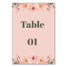 Table de mariage à l'aquarelle florale rose pêche