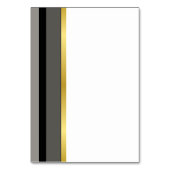Numéro De Table Table de mariage élégante avec rayure noire grise (Dos)