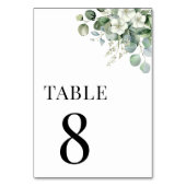 Numéro De Table Table de mariage Floral d'été à la eucalyptus 8 (Dos)