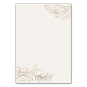 Numéro De Table Table de mariage simple (Dos)