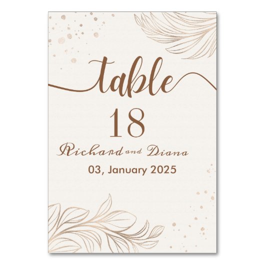 Numéro De Table Table de mariage simple (Par défaut)