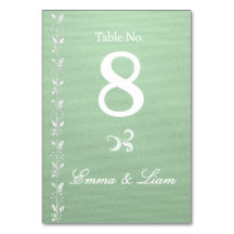 Table de mariage vert pistache élégant