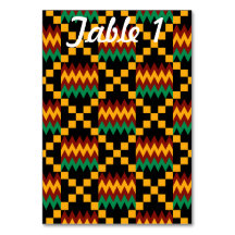 Table de réception de mariage en Kente vert rouge