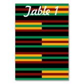 Numéro De Table Table de réception de mariage Kente Stripes (Dos)
