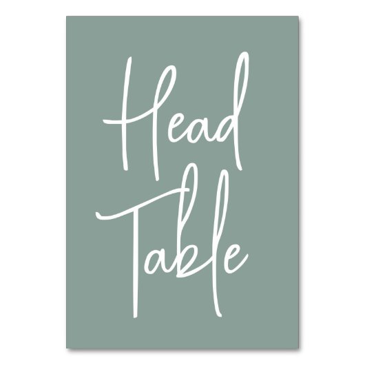 Numéro De Table Table de tête Eucalyptus vert à la main (Dos)
