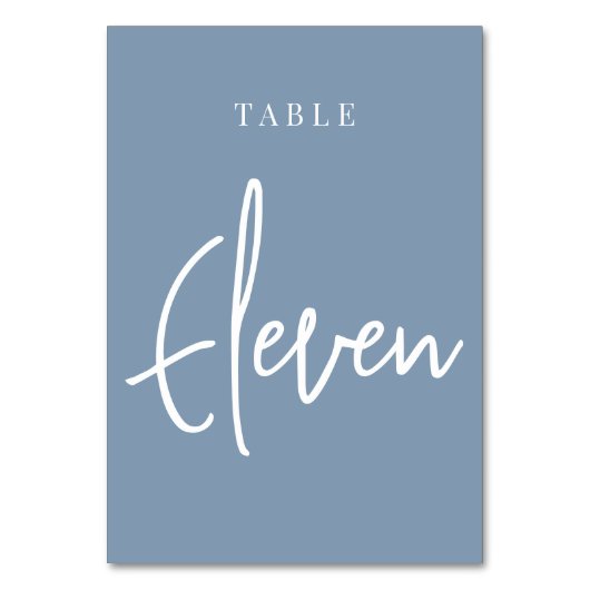 Numéro De Table Table ELEVÉE Bleu Dusty (Par défaut)