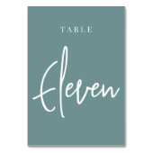 Numéro De Table Table ELEVÉE Turquoise à main Dusty (Dos)