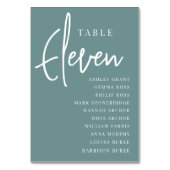 Numéro De Table Table ELEVEN avec script manuel + Noms des invités (Par défaut)