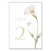 Numéro De Table Table lys calla 2 (Dos)