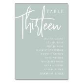 Numéro De Table Table manuscrite TREIZE + Noms des invités (Par défaut)