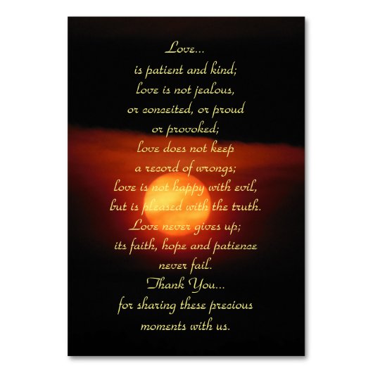 Numéro De Table Table Mariage de la lune de récolte complète (Dos)