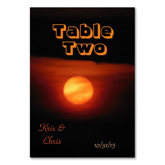Numéro De Table Table Mariage de la lune de récolte complète (Par défaut)