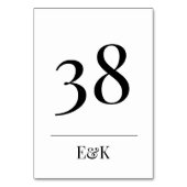 Numéro De Table Table Mariage moderne simple noire (Par défaut)