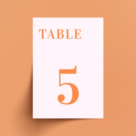 Numéro De Table Table Mariage Rose Orange Pêche Abricot Écrasé 7