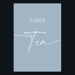 Numéro De Table Table minimaliste bleu Dusty dix<br><div class="desc">Tableau élégant minimaliste bleu poussiéreux dix Tableau Numéro de tableau Articles correspondants disponibles.</div>