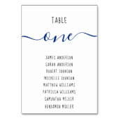 Numéro De Table Table moderne Sièges invités Noms Script bleu (Par défaut)