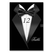 Numéro De Table Table noire officielle Tuxedo Numéro Lieu de siège (Dos)