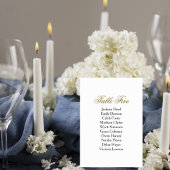 Numéro De Table Table Number Card with Soft Peach & Blue Flowers