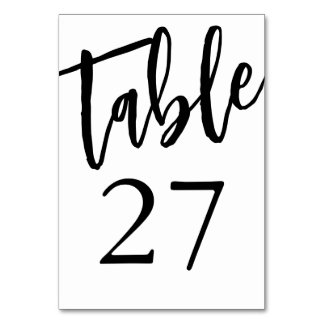Numéro De Table Table numéro 27 minimaliste noir et blanc